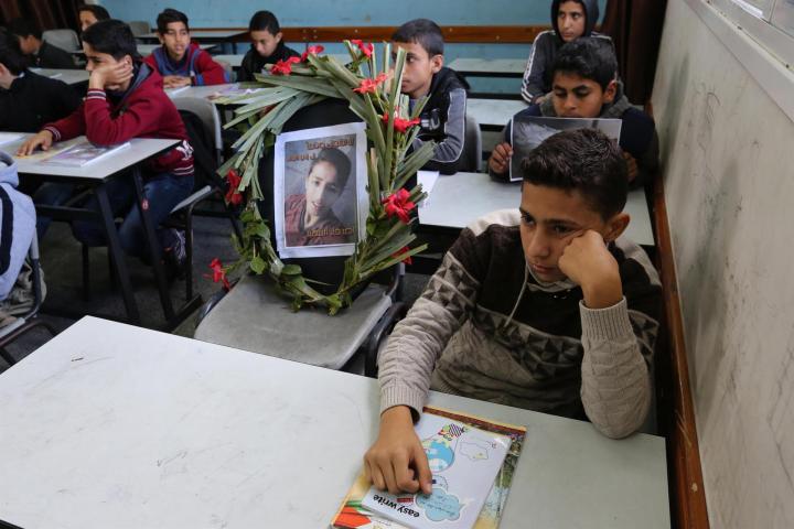 Adolescentes palestinos en Gaza