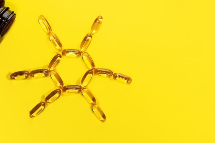 Píldoras de vitamina D.