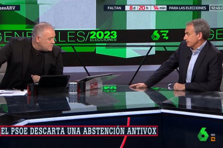 Antonio García Ferreras y José Luis Rodríguez Zapatero