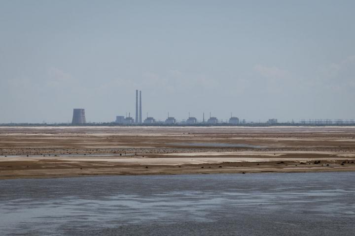 Vista de la central nuclear de Zaporiyia (Ucrania).