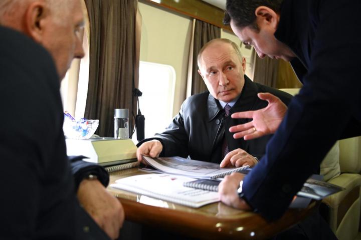 Vladimir Putin en una visita a la región de Murmansk.