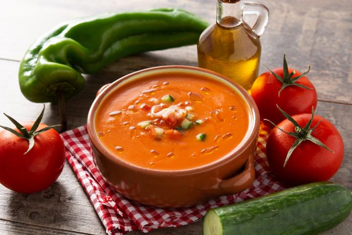 Imagen de archivo de un gazpacho.