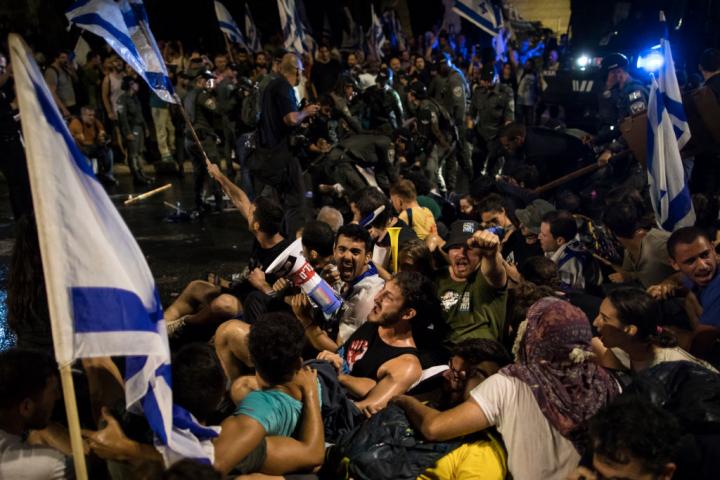 Protestas en Israel contra la reforma judicial de Netanyahu.