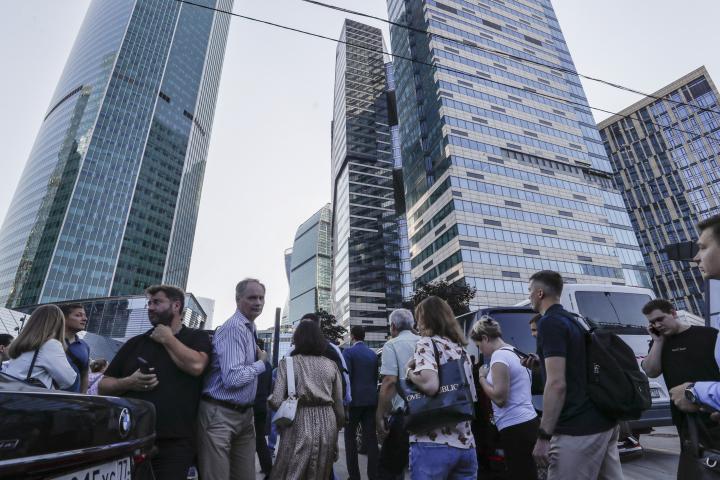 Ataque con drones al centro financiero de Moscú.
