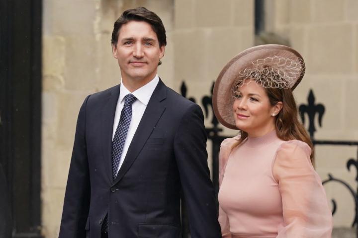 Justin Trudeau y Sophie Trudeau en la ceremonia de coronación de Carlos III el pasado mes de mayo.