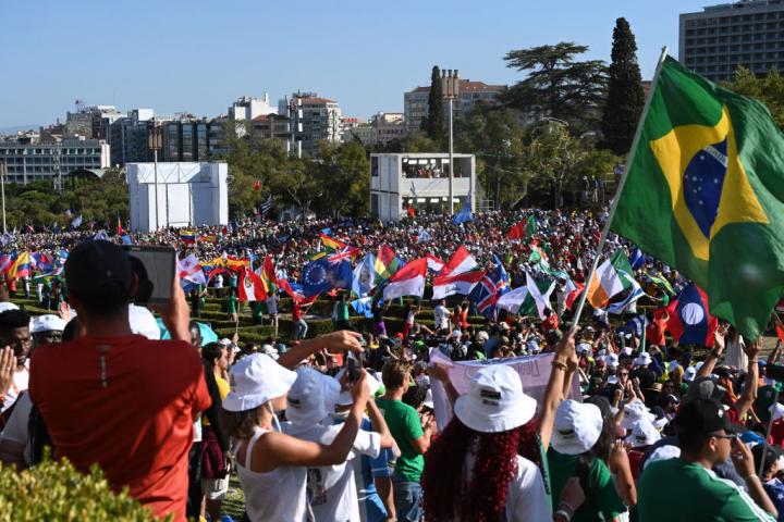 Peregrinos en la JMJ de Lisboa.