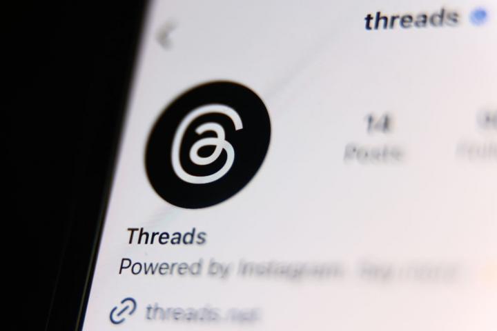 Logotipo de Threads, la red social del imperio Meta de Mark Zuckerberg.