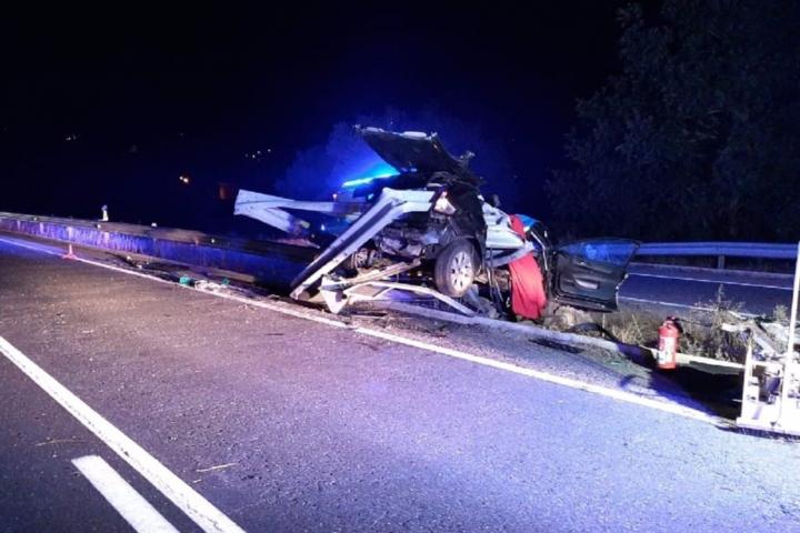 Accidente en Chantada (Lugo) provocado por un jabalí.
