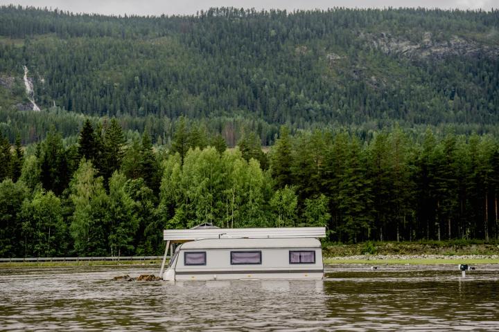 El temporal Hans golpea el sur de Noruega.