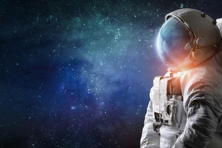 Ilustración de un astronauta en el espacio.