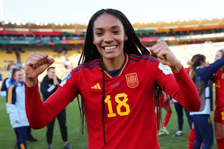 Salma Paralluelo, autora del gol que ha dado el pase de España a las semifinales del Mundial femenino.