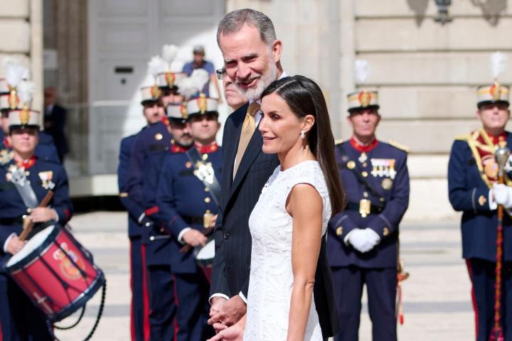 Los reyes Felipe VI y Letizia, en una imagen de archivo durante la recepción al mandatario colombiano, Gustavo Petro.