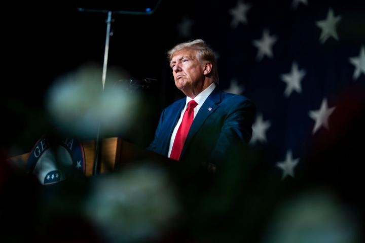 Donald Trump en un acto electoral celebrado en junio en Georgia.