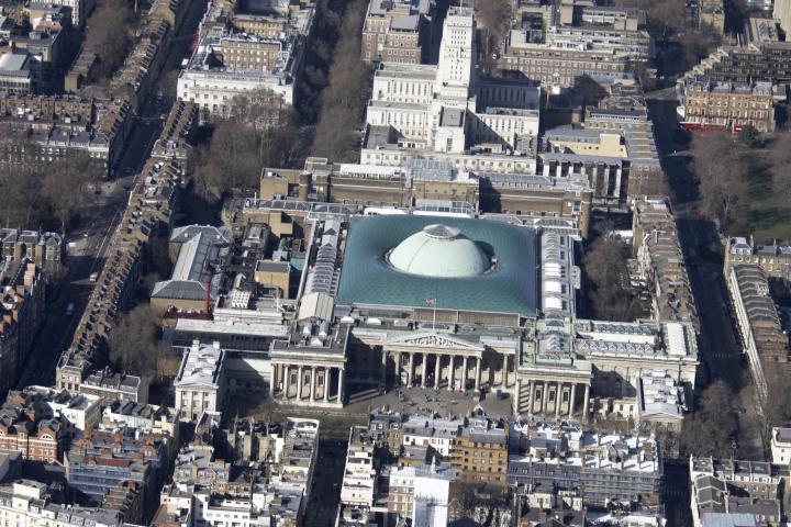 Imagen aérea del British Museum.