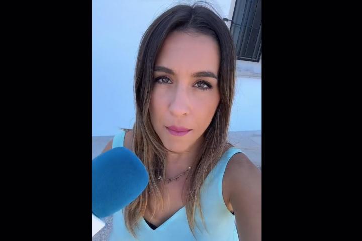 Elena Riego, reportera de Telecinco.