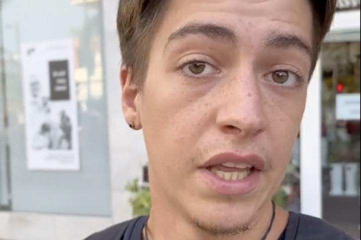 Sasha Crivelli en un momento de su vídeo