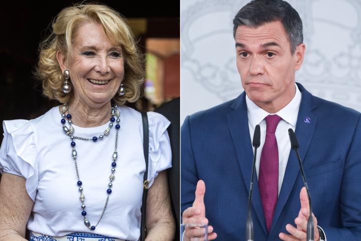 Esperanza Aguirre y Pedro Sánchez