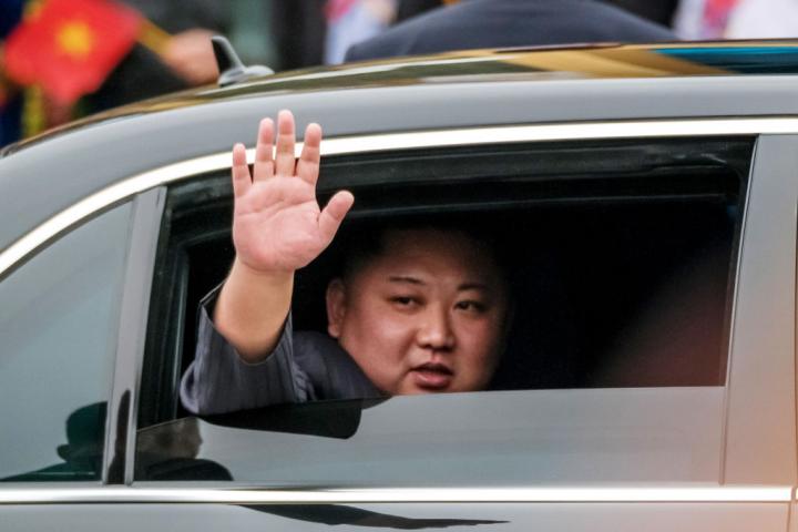 El dictador de Corea del Norte, Kim Jong Un, en coche en una imagen de archivo.