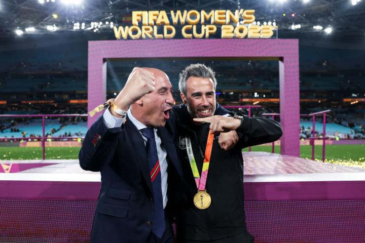 Luis Rubiales y Jorge Vilda, en una imagen de archivo de la celebración del Mundial de Fútbol femenino en Sídney.