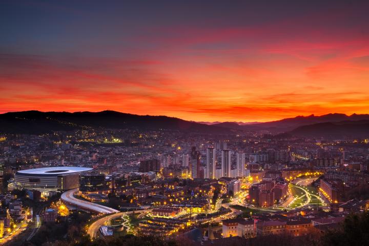 Imagen aérea de Bilbao.