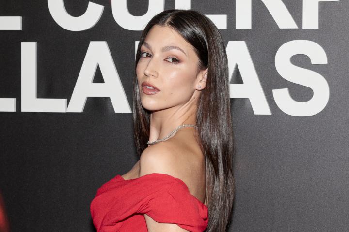 La actriz Úrsula Corberó en la presentación de 'El cuerpo en llamas' el 6 de septiembre en Madrid.