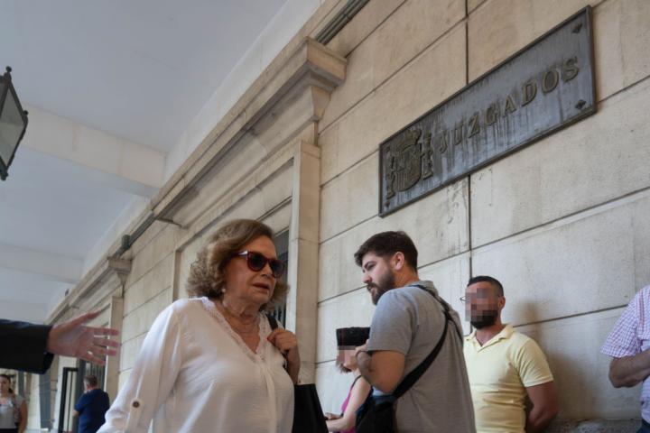 Amparo Rubiales, a la salida del juzgado.