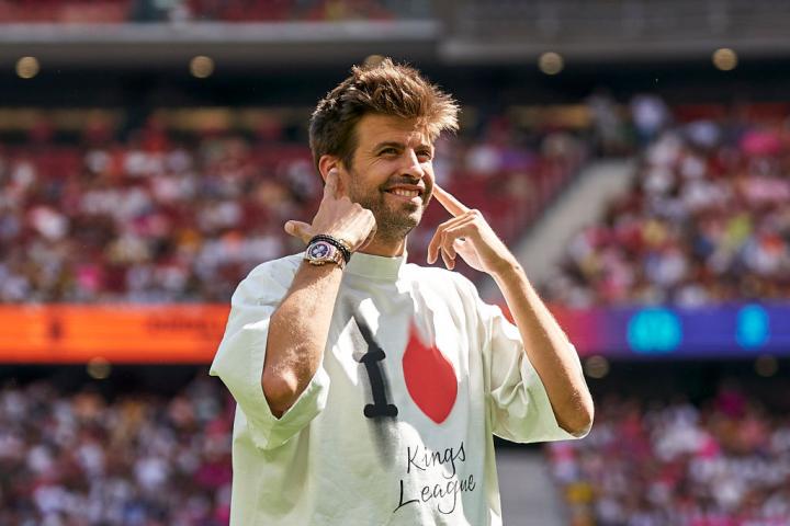Gerard Piqué en un partido de la Kings y Queens League en el Metropolitano de Madrid.