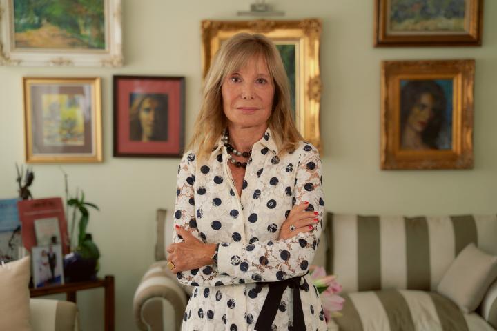 La periodista y escritora Pilar Eyre el día de la presentación de su novela 'De amor y de guerra'.