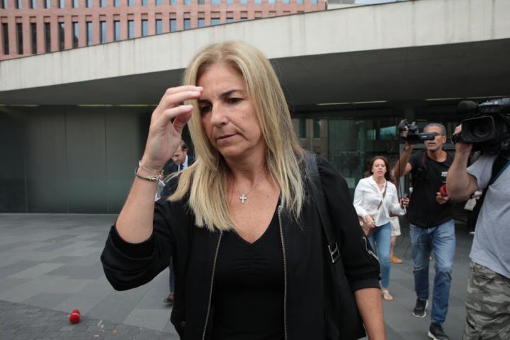 Arantxa Sánchez Vicario a su salida de los juzgados de Barcelona.