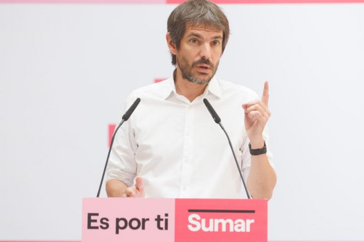 El portavoz de Sumar, Ernest Urtasun, en una imagen de archivo.