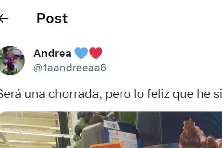 El mensaje publicado por la usuaria @1aandreeaa6