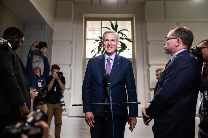 El expresidente de la Cámara Baja de EE.UU., el republicano Kevin McCarthy.