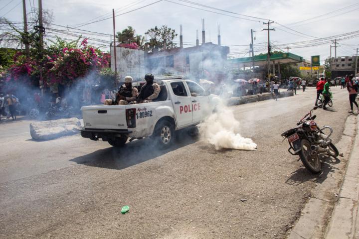 La policía de Haití durante una intervención en una imagen de archivo.
