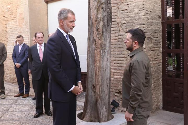 Felipe VI recibe a Volodimir Zelenski en Granada