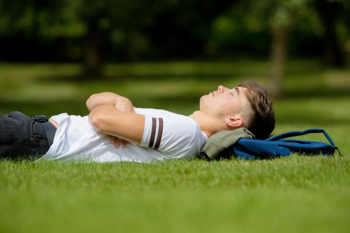 La incidencia de la luz del sol directamente sobre la piel ayuda a la producción de la vitamina D.