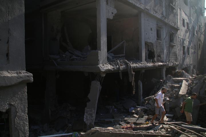 Gaza bombardeada.