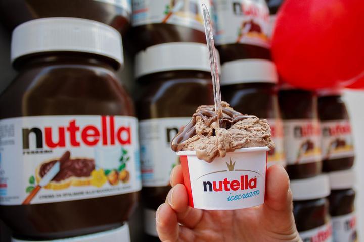 Helado de la marca Nutella.
