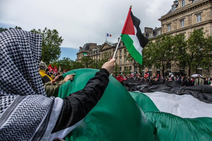 Manifestaciones a favor del pueblo palestino en París