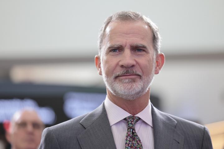 El rey Felipe Vi en la inauguración de International Business University (Universidad Internacional de Empresa UNIE) el 4 de octubre de 2023 en Madrid.