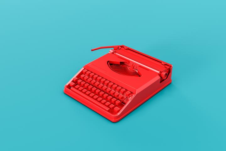 Una máquina de escribir.