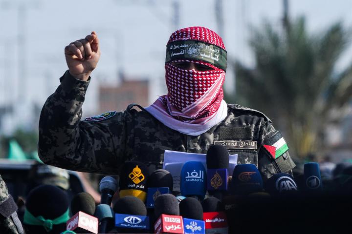 El portavoz de las Brigadas Ezzedin al Qassam, brazo armado de Hamás, Abú Obeida