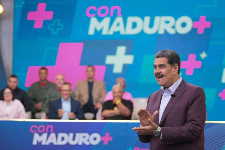 El presidente de Venezuela, Nicolás Maduro, durante su programa semanal Maduro+ .