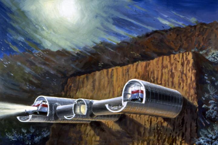 Recreación del túnel que conectará España y Marruecos a través del Estrecho de Gibraltar.