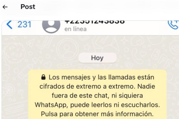 El WhatsApp que ha recibido el usuario de Twitter @Dan_Lande