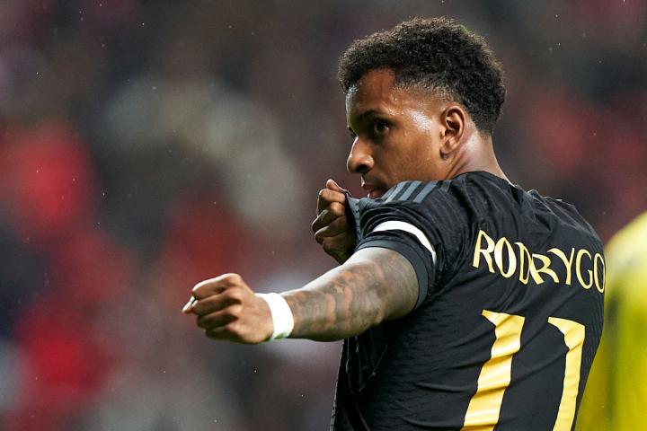 Rodrygo celebra su tanto ante el Braga