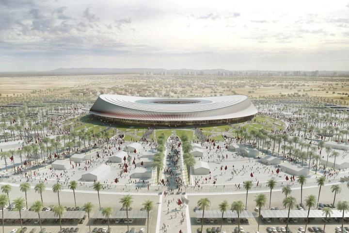 Imagen del proyecto de Cruz y Ortiz para el gran estadio del Mundial de Fútbol 2030 que planea construir Marruecos.