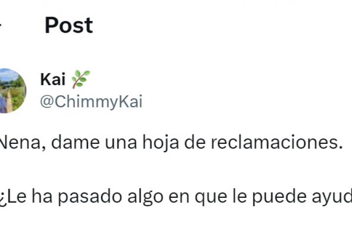 El tuit de @chimmykai