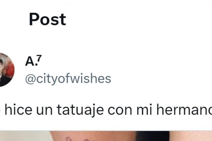 El tatuaje que se ha hecho con su hermano