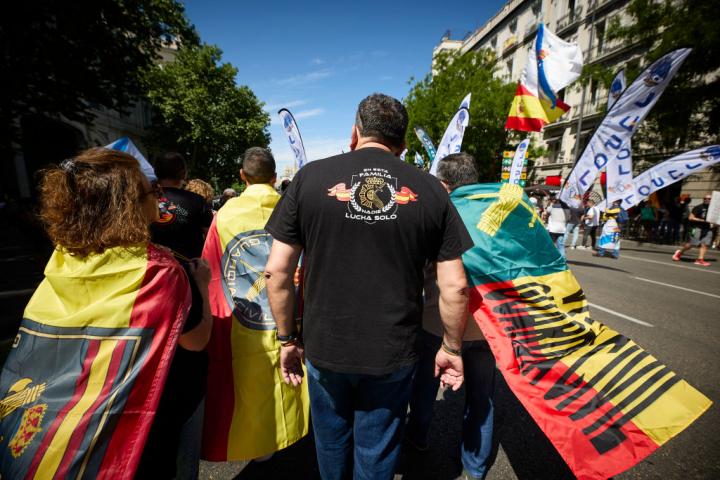 Manifestación en Madrid de agentes de la Guardia Civil convocada por los sindicatos JUSAPOL, JUPOL y JUCIL.