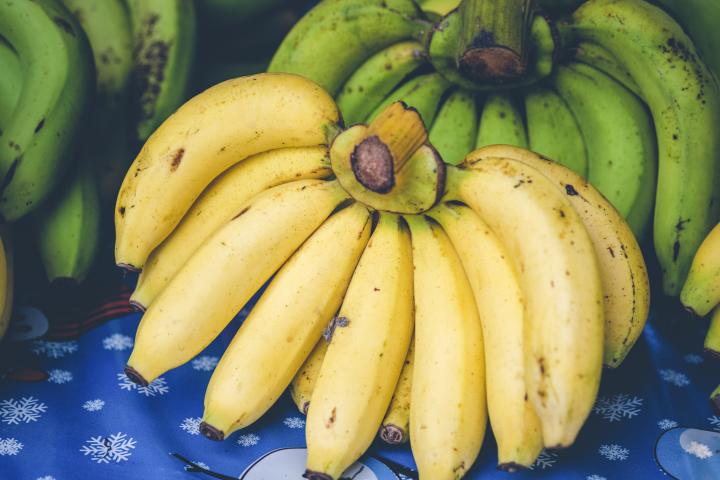 Un racimo de plátanos.